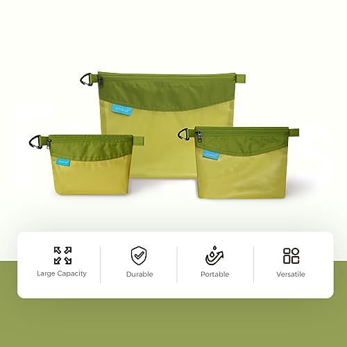 pack all Water-Resistant Zipper Pouch, Mesh Zipper Bag, 10.23"x7.48" - color: Green, size: Medium