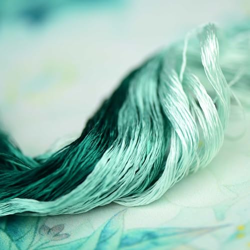Natural 100% Mulberry Handmade Embroidery Silk Thread Silk Floss (53) - color: 53