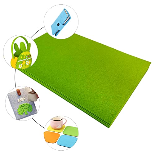 Jtnohx Stiff Felt, 2mm Thick Felt Sheets for Crafts, 8"x12" Hard Felt Fabric Squares 8Pcs for DIY Projects (Green Color) - color: Green