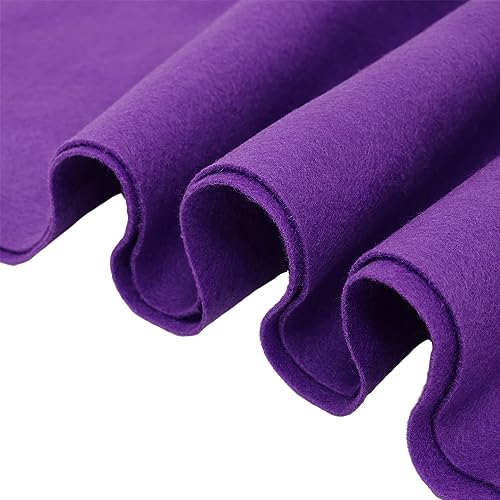 HaoFeijh Felt Fabric 36 * 36 Inch Wide 1.6mm,Fabric Sheets Soft Woven Acrylic Craft Fabric for DIY Craft Work Sewing Patchwork,Craft Felt - color: Purple, size: 1