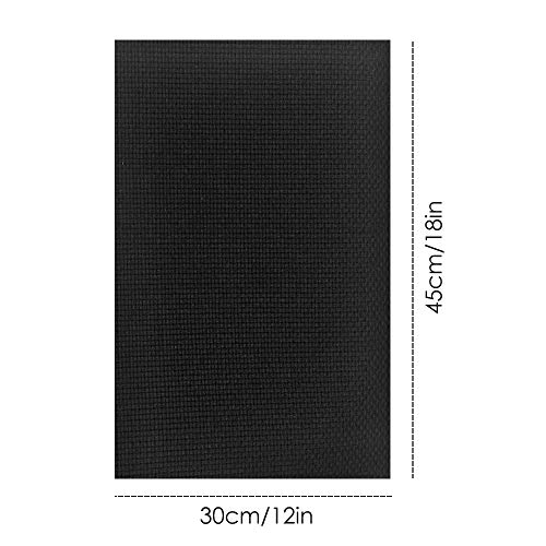 6 Pieces Classic Reserve Aida Cloth Cross Stitch Cloth, DaKuan 11 Count Cross Stitch Fabric, Black, 12 by 18-Inch - color: Black