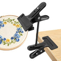 Adjustable Embroidery Hoop Stand Holder, Portable Metal Cross Stitch Stand, Embroidery Hoop Stand Table Clip for Most Size/Shape Embroidery Needlework Hoops