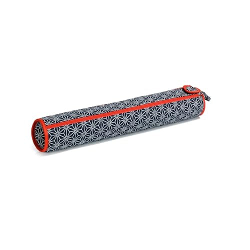 Prym Knitting Needle Storage Roll & Organizer, Navy Geometric