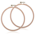 Cross Stitch Hoops Ring, 2 Pack 6 Inch Wooden Embroidery Hoops, Beech Wood Embroidery Hoops Set with Copper-Plated Screw, Cross Stitch Supplies for Art Craft Sewing, DIY Decoration