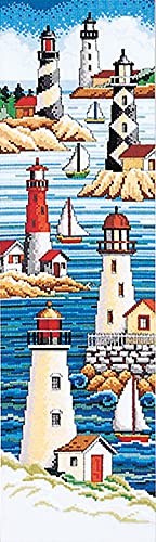 Janlynn Lighthouses Counted Cross Stitch Kit-6"X21" 14 Count