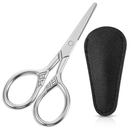 Mabor 3.54-inch Small Sewing Scissors, Stainless Steel Embroidery Craft Scissors with Sheath, Precision DIY Crafting & Office Cutting Tools