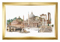 Thea Gouverneur - Counted Cross Stitch Kit - Rome Italy - Aida - 18 Count - Embroidery Kit for Adults - DMC Embroidery Threads and Other Cross Stitch Supplies Included - 499A - color: Rome Theme, size: 31 x 19.75 inches