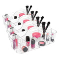 iDesign Clarity Cosmetic Organizer Tote for Vanity Cabinet to Hold Makeup, Beauty Products - Clear 14.5" x 7" x 5.75" (Pack of 4) - size: Large (Pack of 4)