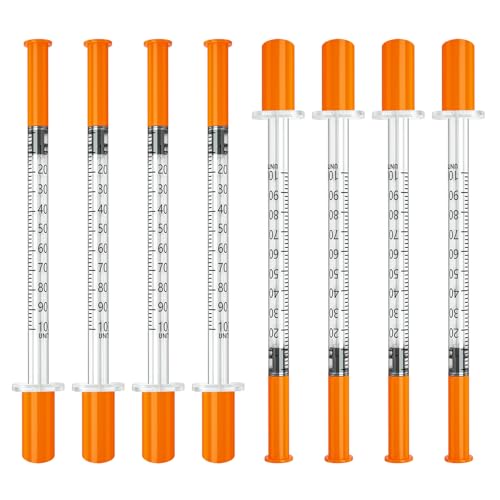 1 ml/cc Syringes 31G x 1/4’’ (6mm), syringes with needle, Individually Wrapped, 100 Pack. - size: 1ml-31G 1/4", style: 100 Pack