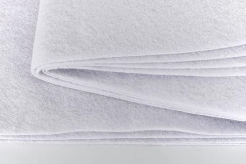 Soft White Felt Fabric Sheets 36"X 36"/ 1.6mm Thick Sewing Patwork Material Large Craft Felt Roll Fabric by The Yard - color: White, size: 36"X 36" Inches