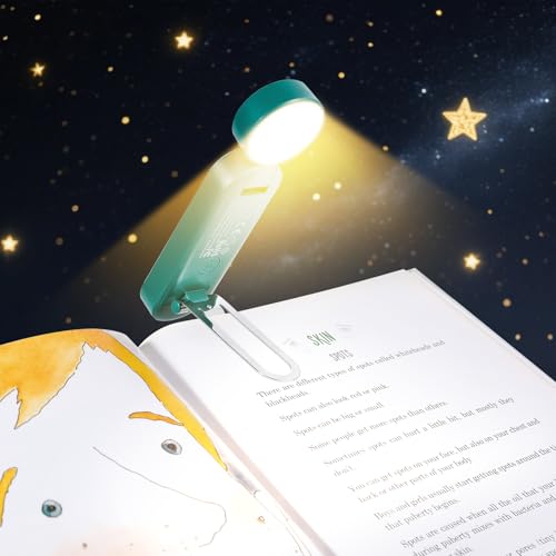 VAVOFO USB Rechargeable Book Light, Bookmark Clip on LED Reading Light - color: Dark Green
