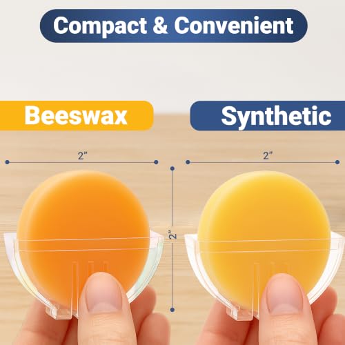 Thread Wax and Thread Conditioner (2pk) 1 Beeswax 1 Synthetic - for Sewing and Gloss Threads Waxer. Magic Conditioner for Hand Sewing Embroidery. Hand Quilting Supplies to Strengthen and Reduce Knots - style: 2pk-1 Beeswax 1 Synthetic