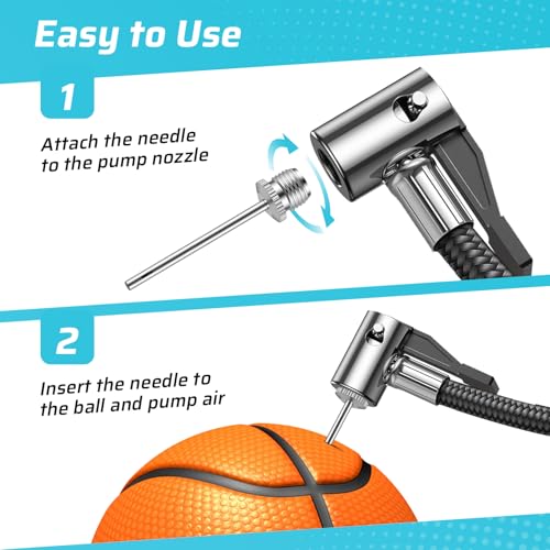 Pumteck 20pcs Ball Pump Inflation Needles with Portable Storage Case