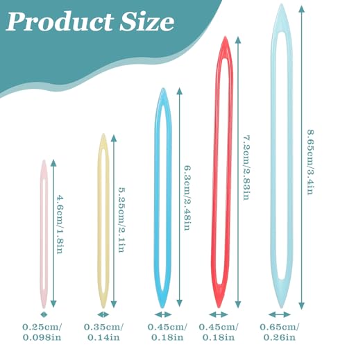WJIAAA Large Eye Finishing Yarn, 10pcs Knitting Needles for Sewing Weaving in Ends,Knitting Crochet Darning Tapestry Plastic Needles for Thick Bulky Yarn