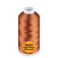 Simthread Rayon Embroidery Thread 5500 Yards, 40wt 100% Rayon Viscose for Commercial and Domestic Machines - Rust 1021 - color: Rust1021