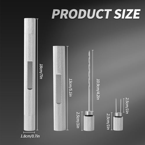 Punch Tool Set,Ventilator Needle,Draw Enhancer Tool Needle(Silver)