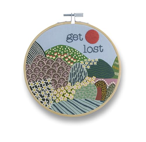 FUNATIC Get Lost Funny Nature Themed Embroidery Kit for Adults Teens - color: Get Lost