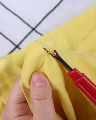 6PCS Seam Ripper Tool with Zipper Bag, Steam Stitch Sewing Tools Includes 2 Large/2 Small Stitch/Sewing Scissors and Tape Measure, Removers for Precision Sewing and Crafting
