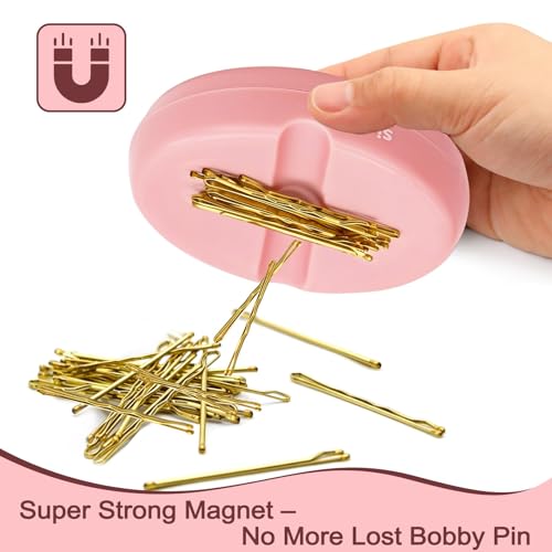 Sizobi Magnetic Bobby Pin Holder,Magnetic Pin Cushions for Sewing - color: Pink