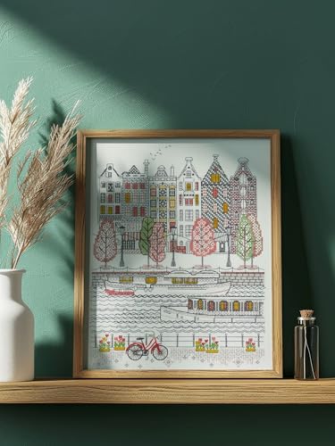 RIOLIS 2051 City on Water Counted Cross Stitch Kit 9.5 x 11.75 in