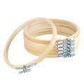 Pllieay 6 Pieces 6 inch Round Embroidery Hoops