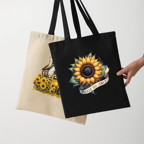 20 PCS Sunflower Heat Transfer Vinyl Stickers - Western Cowgirl/Truck/Butterfly/Cross Design Iron On Patches, Durable PU Vinyl Heat Transfer Decals for T-Shirts, DIY Clothing/Accessories/Bags/Hats