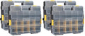 MIXPOWER 2 Pieces 34-Compartment Toolbox Organizer sets, 20 Removable Dividers, Black/Yellow, 2 Pieces Set, Excellent for Screws, Nuts, Small Parts (Pack of 2) - size: Black/Yellow (Pack of 2)