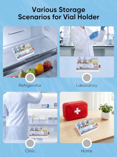 Peptide Case for Fridge 3ml & 30ml, Peptide Vial Holder for Fridge,White ﻿ - color: White