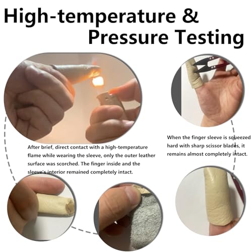 3-Piece Thumb and Finger Guard Set, for Wood Carving, Sewing, Engraving, BBQ Skewering, Finger Protection, Heat Insulation, Long-Lasting Durability