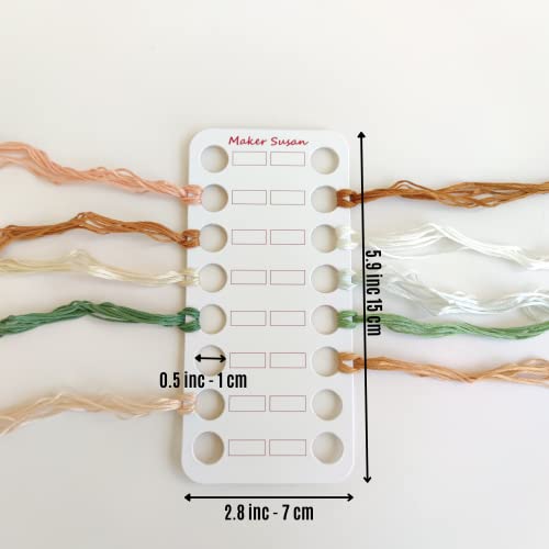 DMC Gold Embroidery Hand Needles (1-3-5-7-8-9 Bundle Pack), Large Eye Sharp End Embroidery and Cross Stitch Needles with Maker Susan Thread Organizer Card (Total 8 Needles, 1 Organizer Card)