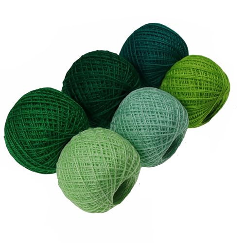 KCS Mercerized Pearl Cotton Thread Size 8 Crochet Needlework Embroidery Threads Ball (6, 05) - color: 05