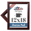 12x18 Inches Custom Cut Designer Cherry Real Poplar Wood .84 inch Moulding Picture Poster Frames - color: Cherry, size: 12x18