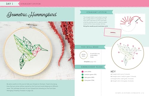 The 30-Day Embroidery Challenge: A Day-by-Day Guide to Learn New Stitches and Create Beautiful Designs (30-Day Craft Challenge)