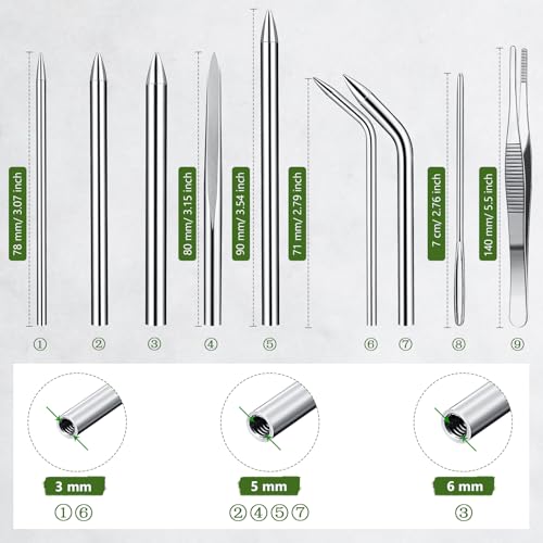 Shimeyao 12 Pcs 2026 Update Paracord FID Knotter Tools Set, Army Green - color: Army Green