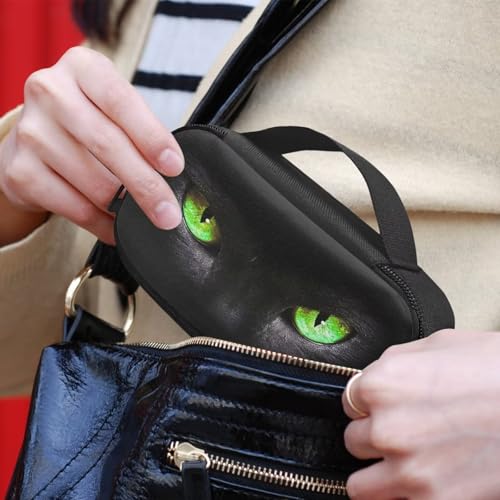 Black Cat Green Eyes Diabetic Supplies Travel Case Glucose Meter Storage Bag Insulin Pen & Medication Carrying Case for Test Strips, Lancets, Syringe, Needles, Easy to Use - color: Black Cat Green Eyes