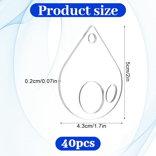 Clear Acrylic Bobbins, 40 PCS Embroidery Floss Organizer Drop Cross Stitch Thread Bobbins Embroidery Thread Organizers for Sewing Storage DIY Crafts Cross Stitch Supplies