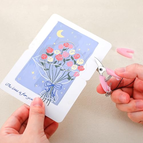 Chunful Tiny Scissors with Cover, TSA Approved Mini Travel Scissors, 6 Pcs