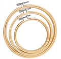 Cldamecy 3 Pieces Embroidery Hoops 4/5/6 inch,Round Bamboo Adjustable Frame Circle Ring Hoops for Embroidery,Cross Stitch,Ornament and Art Craft Sewing - style: 4/5/6 Inch