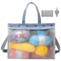 Knitting Bag Large Yarn Storage Organizer,Crochet Bags and Totes(Grey) - color: Grey