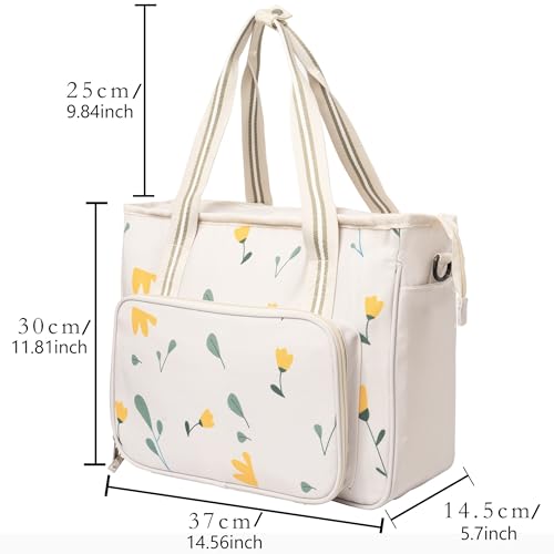 Peirich Embroidery Kits, Embroidery Storage Organizer Bag with Embroidery Floss Embroidery Hoop Aida Cloth, Cross Stitch Kits for Beginner, Adults