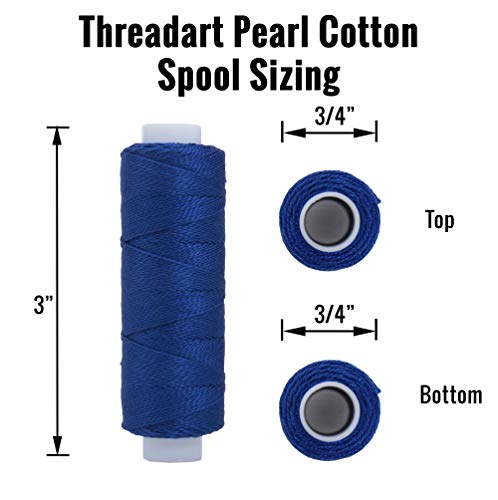 ThreadArt Pearl Cotton Thread Set Size 8, 5 Color Set, 5 Garden Shades