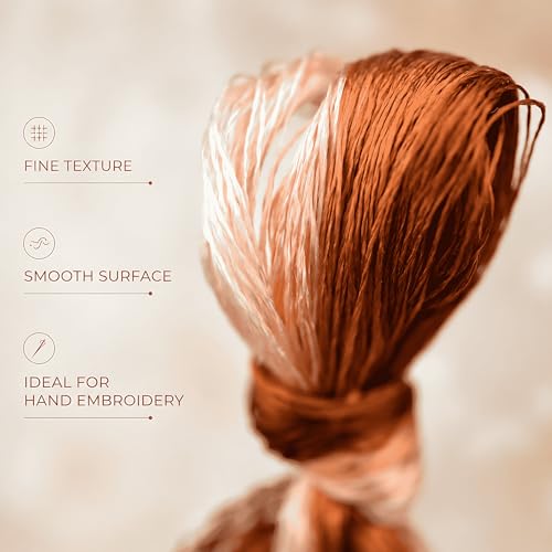 Natural 100% Silk Thread, Handmade Embroidery Thread Silk Floss 8 Colors 110m Each (100) - color: 100