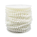 5MM Beaded Trim White Crafts Faux Pearl Beads Garland Roll Strand 82FT - color: White, size: 5mm