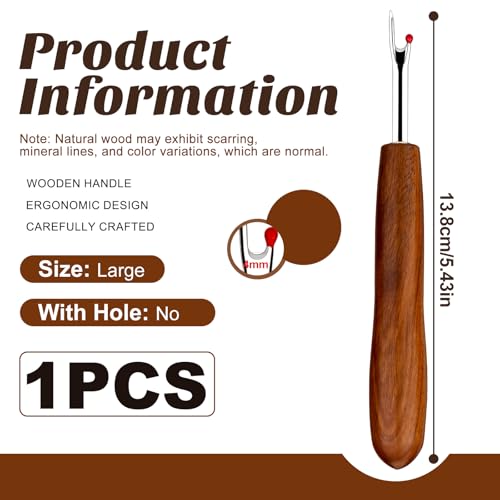 Seam Ripper, Big Rippers for Sewing, Wood Handle Stitch Remover Tool - color: Rosewood - Large
