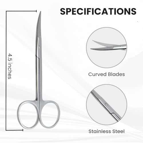 Surgical Iris Scissors 4.5" Straight Micro Suture Medical Shears 3 Pack