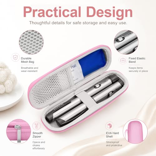 sijidou Insulin Cooler Travel Case, Portable Insulin Travel Case, Insulin Cooling Cases Insulated Organizer for Insulins Pens (Pink) - color: Pink