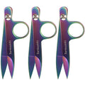 JubileeYarn Professional Multi-Purpose Titanium Precision Trimmer - Rainbow - 3 Pairs - color: Titanium - Rainbow, size: 3 Pairs