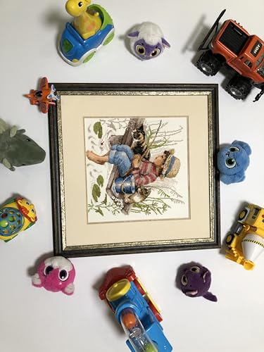 RIOLIS 1470 Let's Go Fishing Counted Cross Stitch Kit 11.81 x 11.81 in - style: Let's Go Fishing 1470
