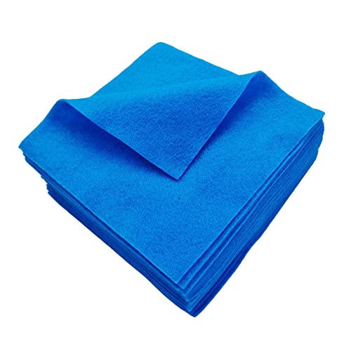 Jtnohx Soft Felt Fabric Flexible Craft Felt Sheets Blue 6" 20Pcs 1.4mm - color: Blue