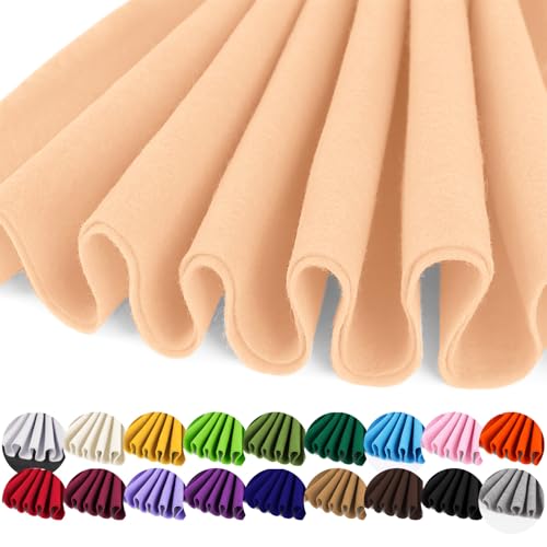 IONTACH 36" X 36" Soft Felt Fabric 1.6mm Thick (Apricot Cream) - color: Apricot Cream, size: Soft - 36" X 36"